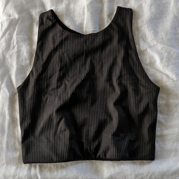 girlfriend collective Other - Girlfriend Dylan Tank Bra in ribbed black